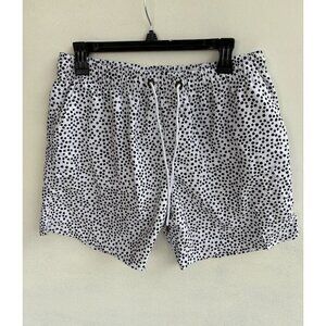 Polka Dot Swim Shorts By Bondi Beamers - Elastic Waist & Drawstring - Lightweigh